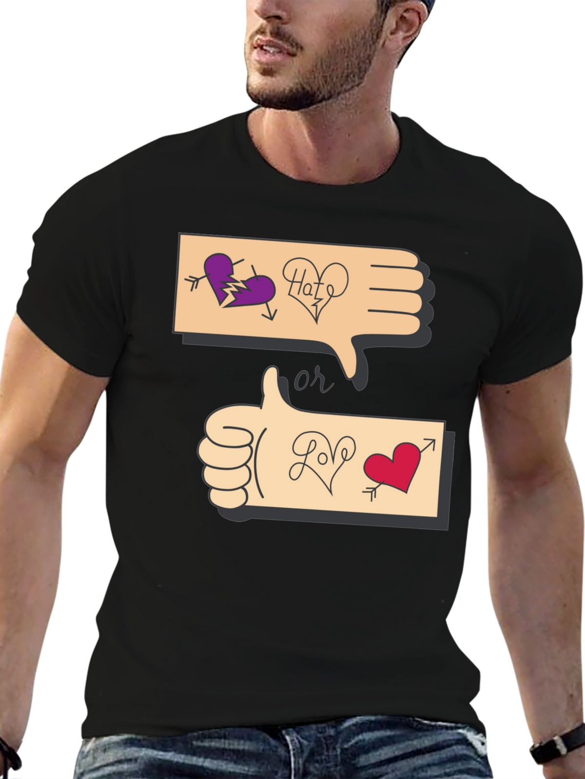 Love or Hate Graphic T-Shirt