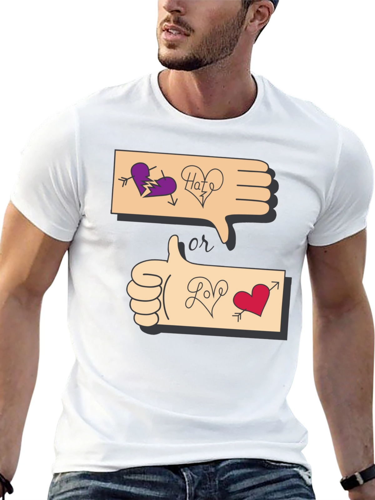 Love or Hate Graphic T-Shirt