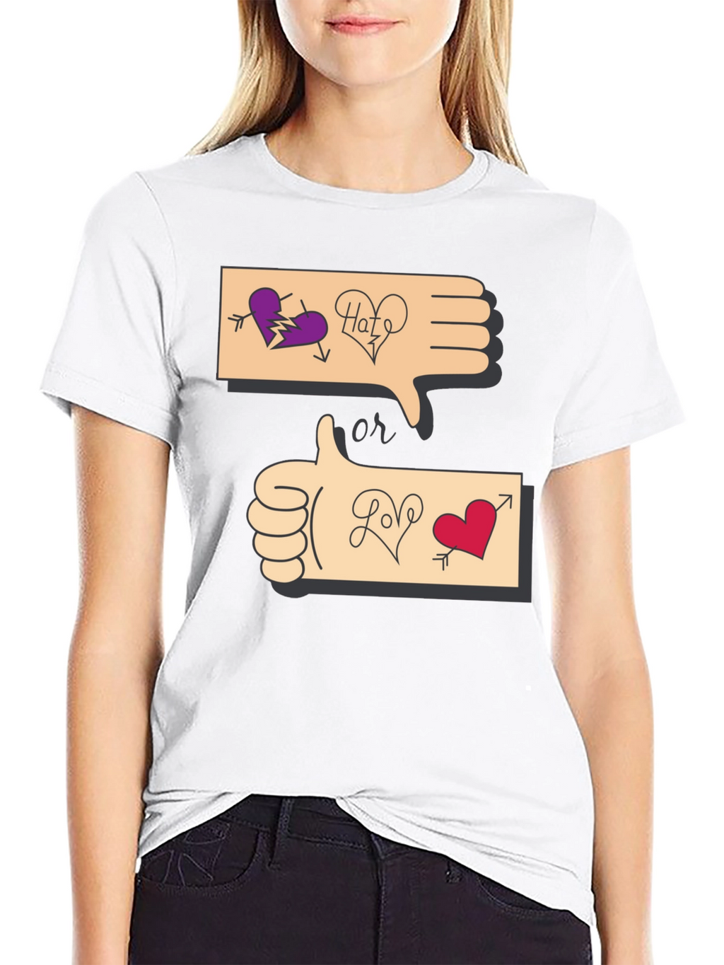 Love or Hate Graphic T-Shirt