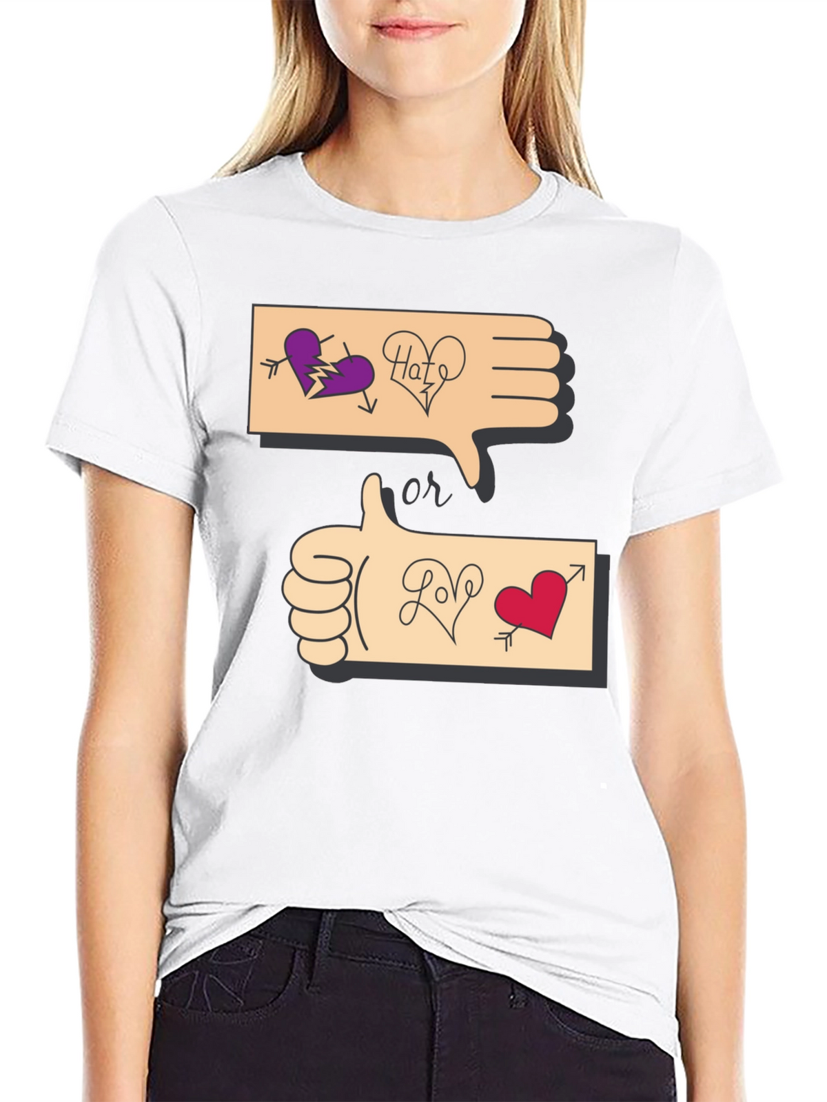Love or Hate Graphic T-Shirt