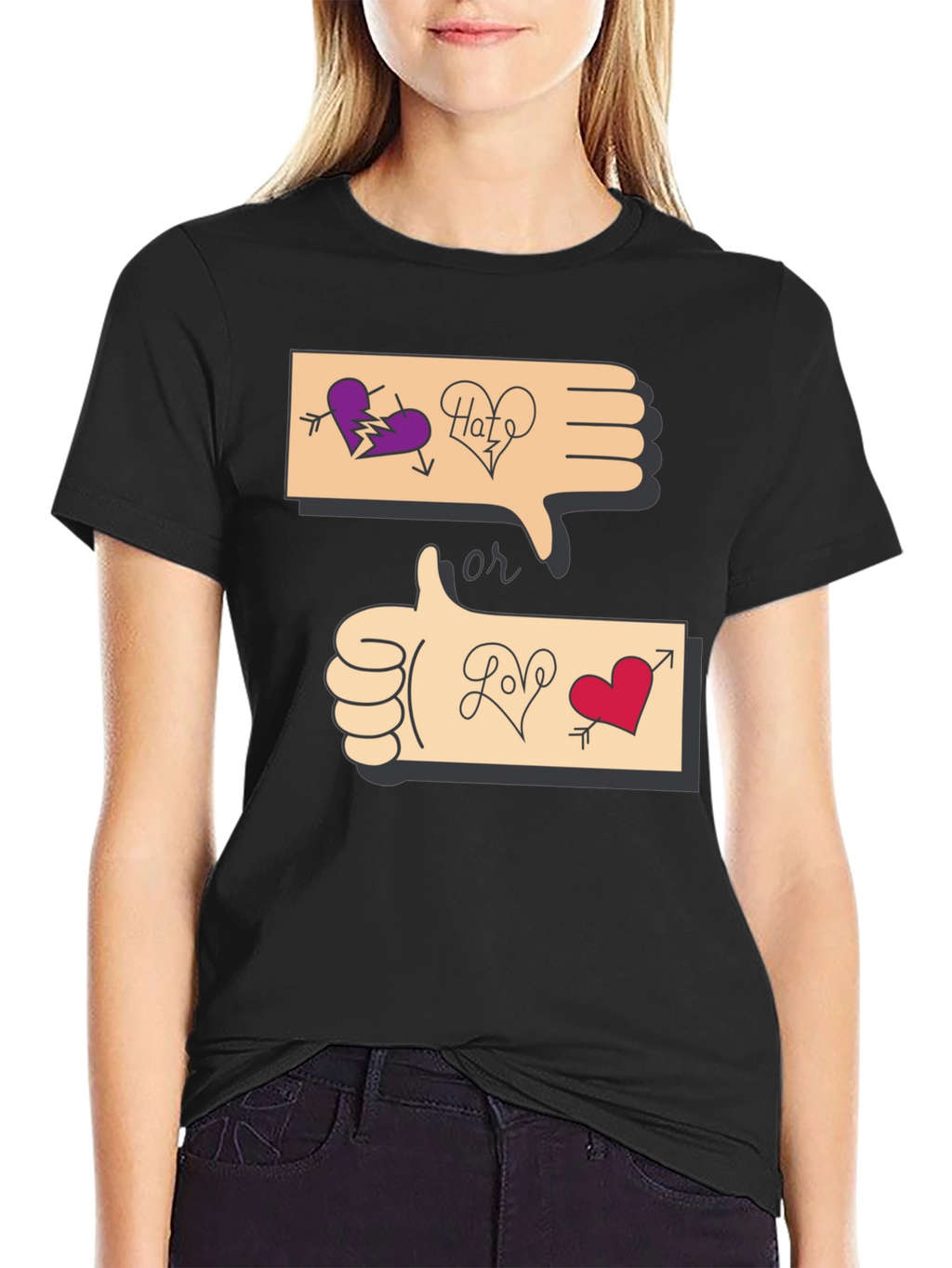 Love or Hate Graphic T-Shirt