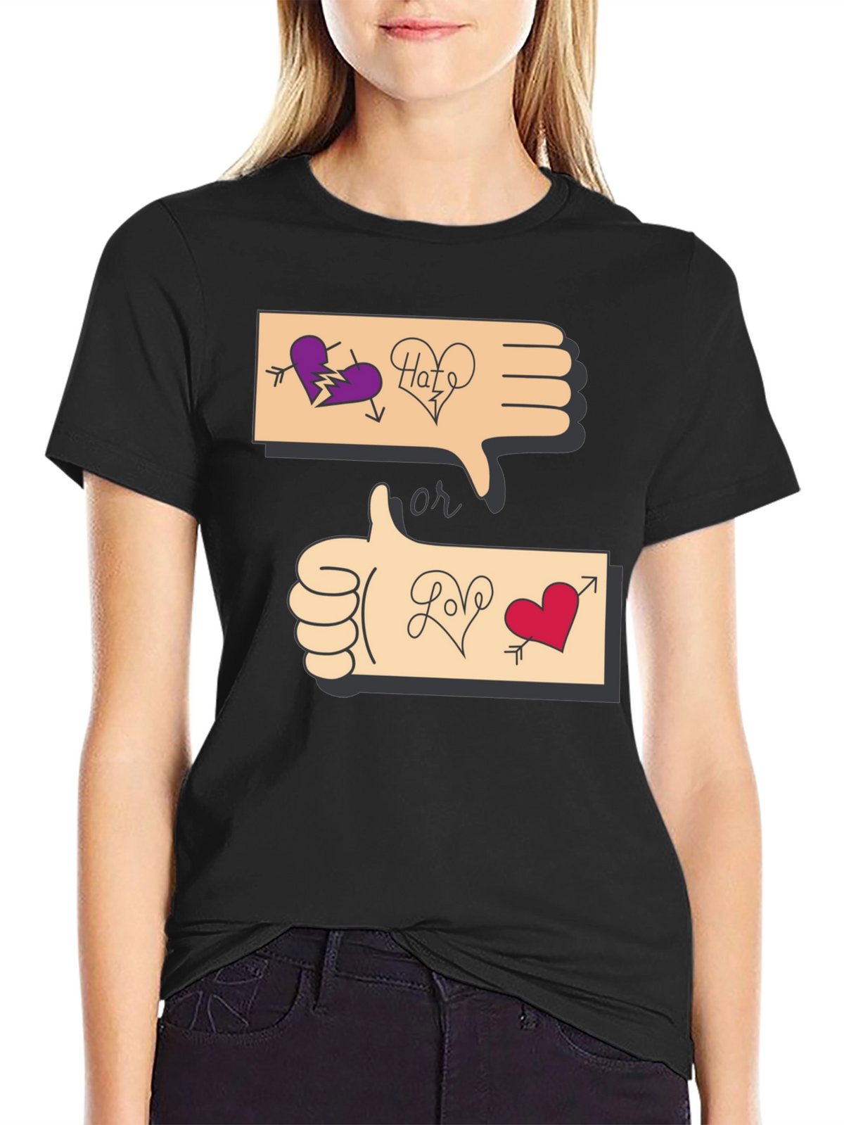 Love or Hate Graphic T-Shirt