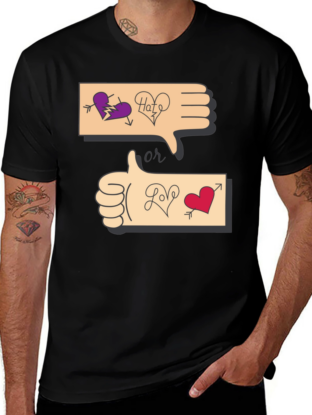 Love or Hate Graphic T-Shirt