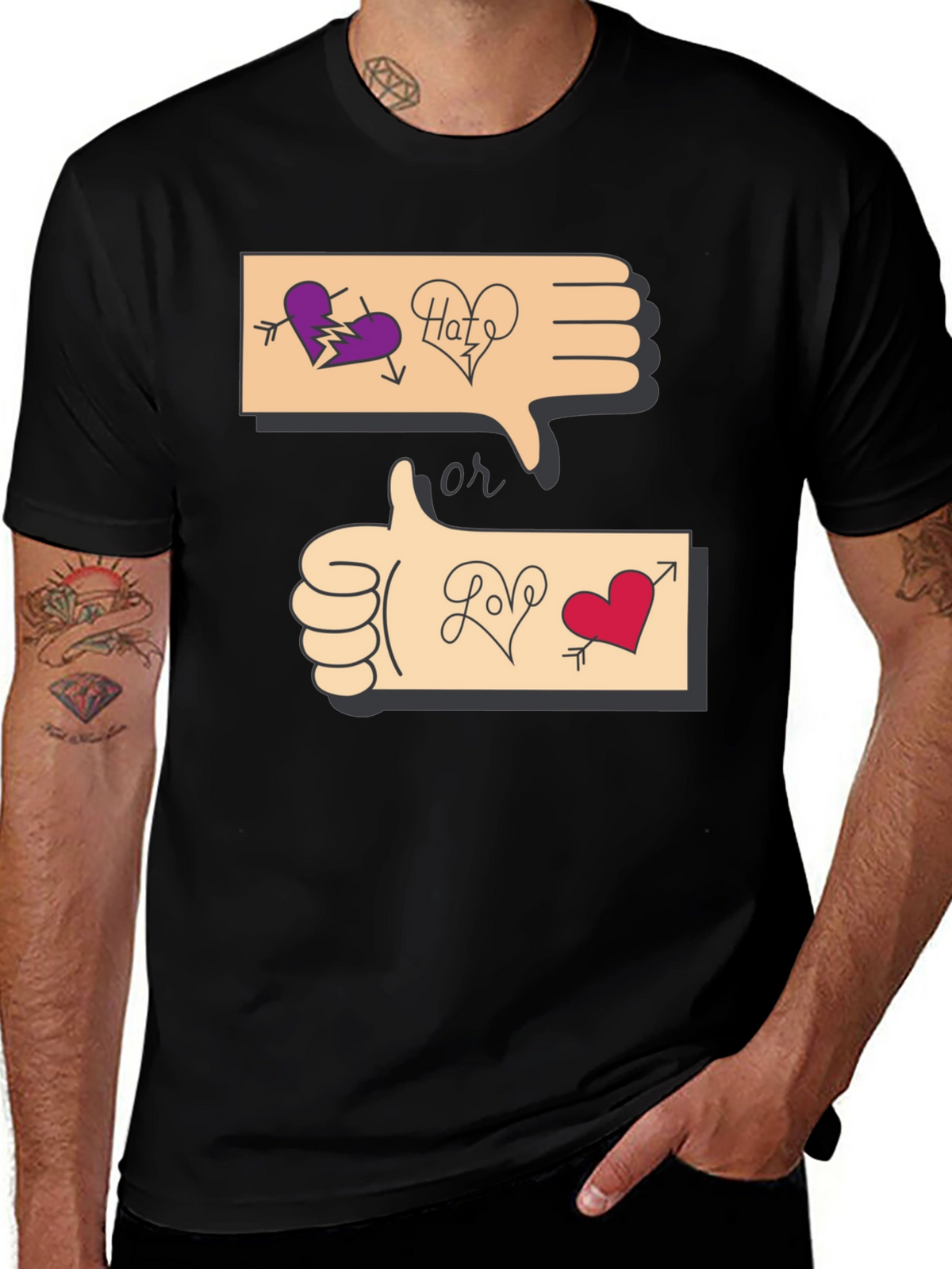 Love or Hate Graphic T-Shirt