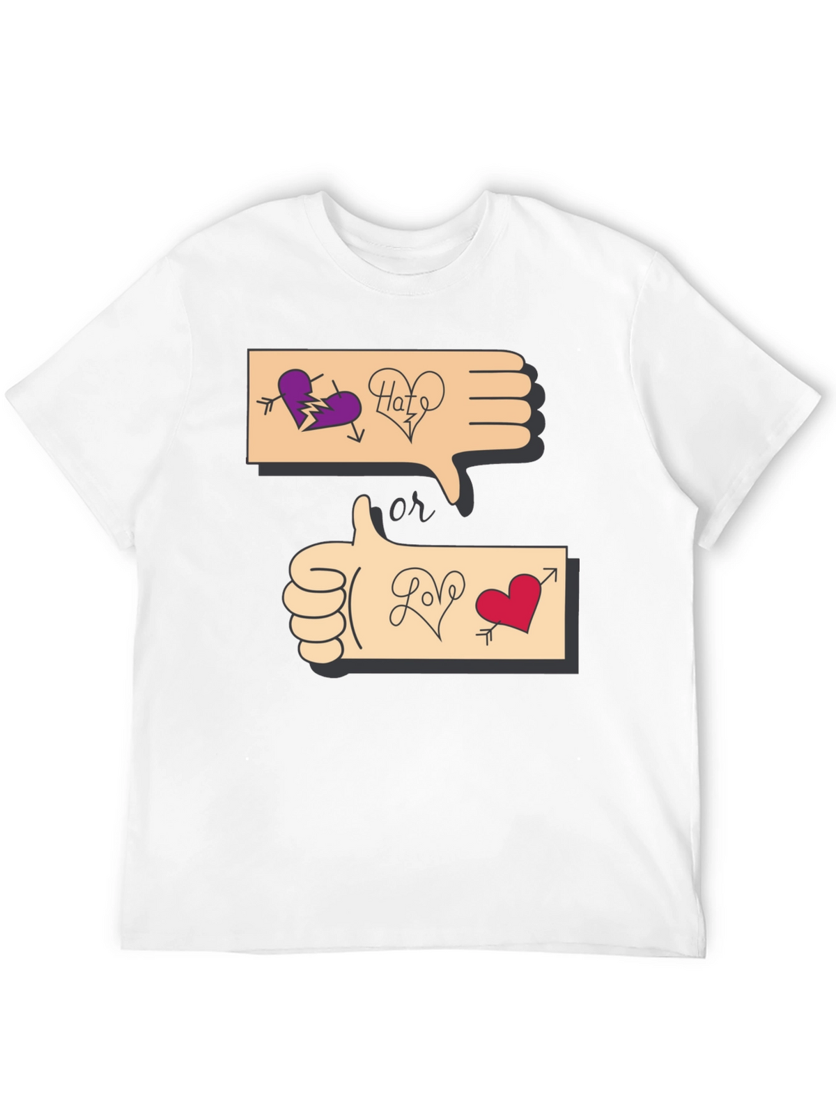 Love or Hate Graphic T-Shirt