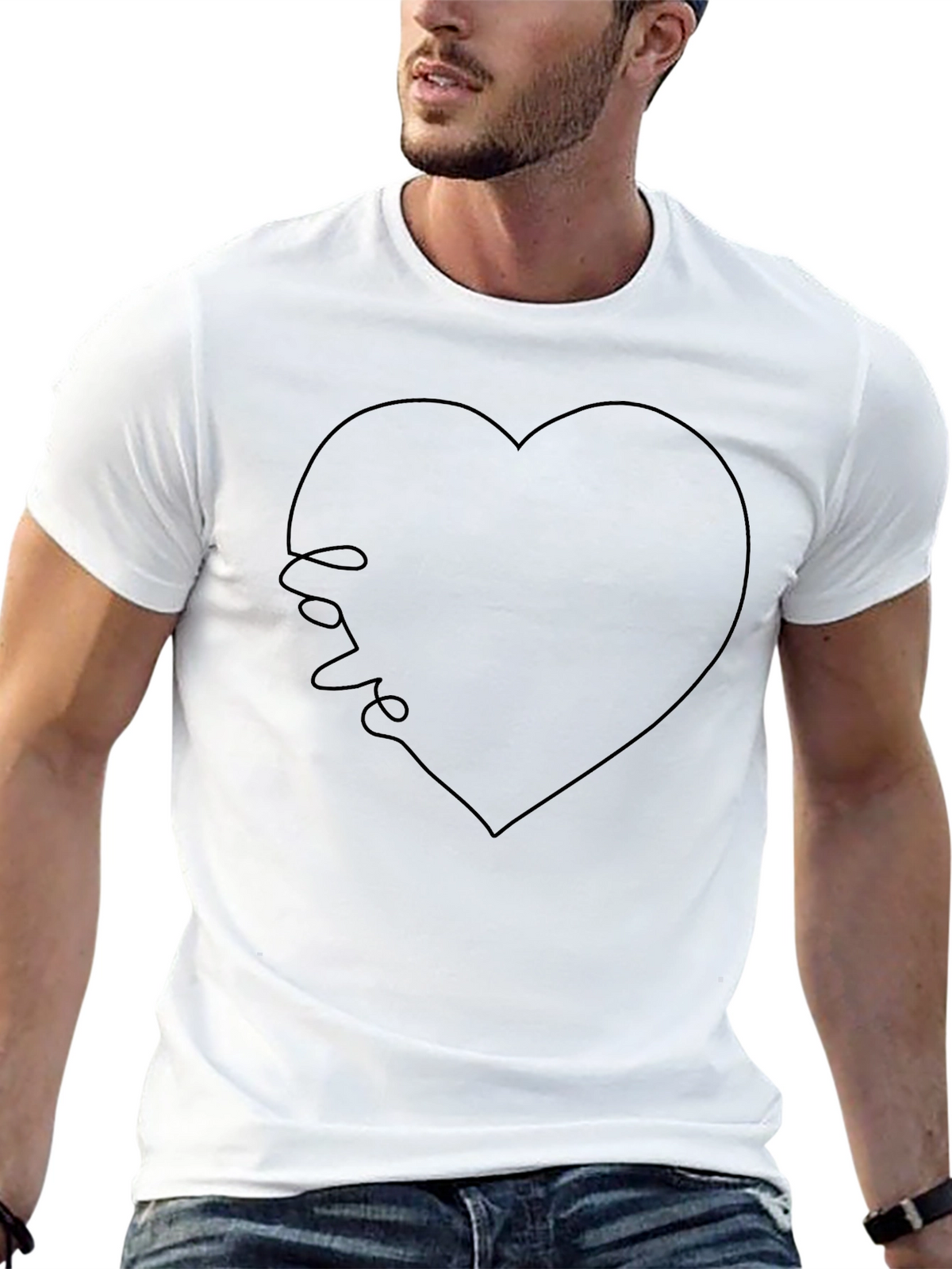 Love Heart T-Shirt - Minimalist Design