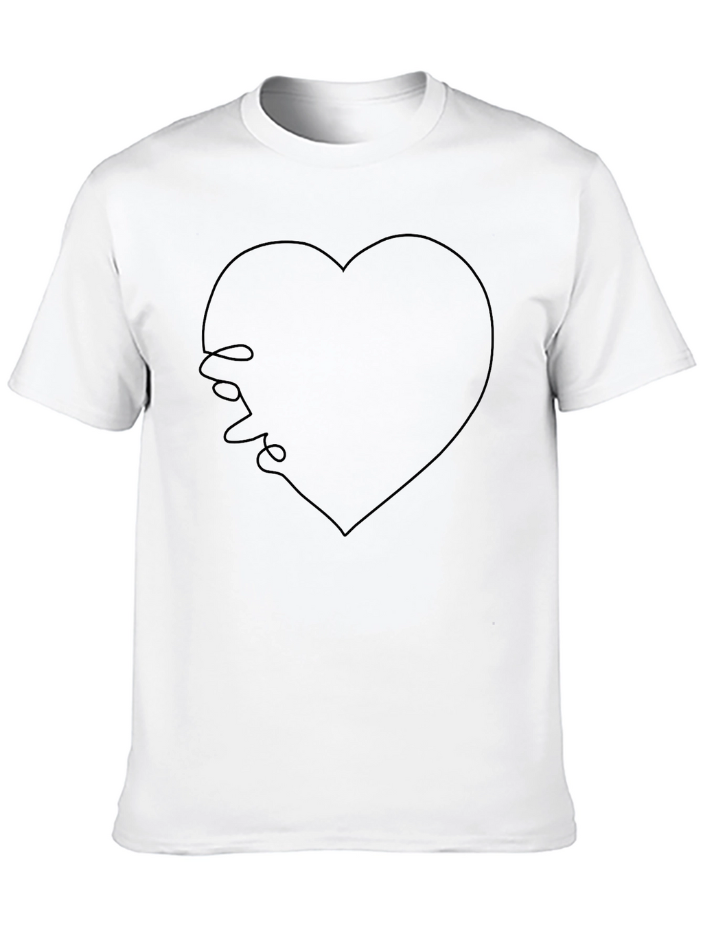Love Heart T-Shirt - Minimalist Design