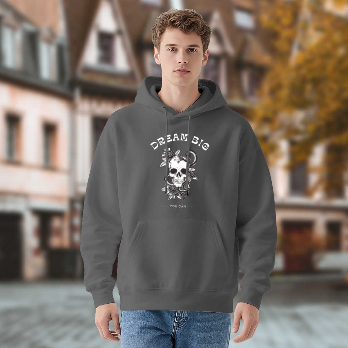 Edgy Skull Graphic Hoodie