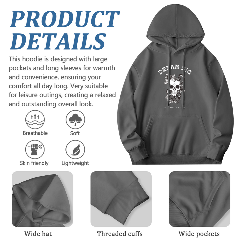 Edgy Skull Graphic Hoodie
