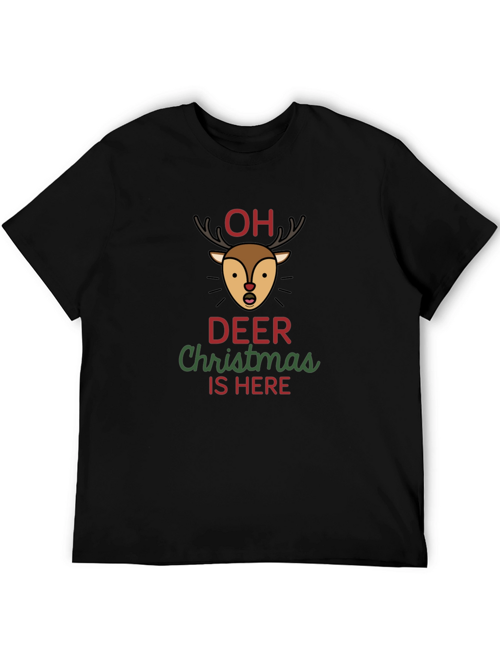 Oh Deer Christmas Graphic T-Shirt