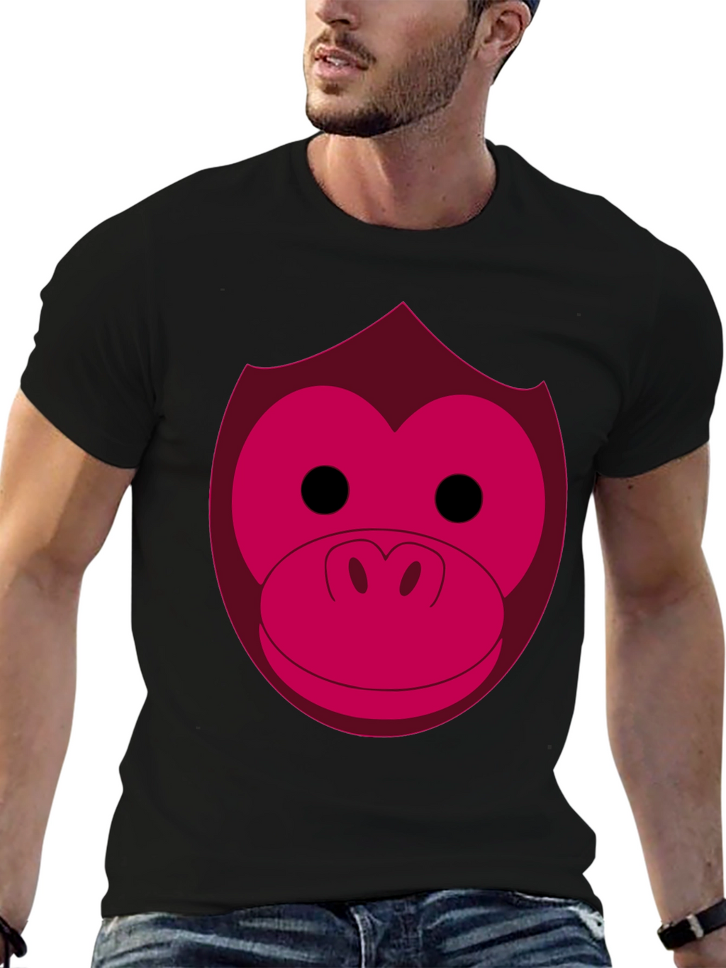 Funny Monkey Face Graphic Tee