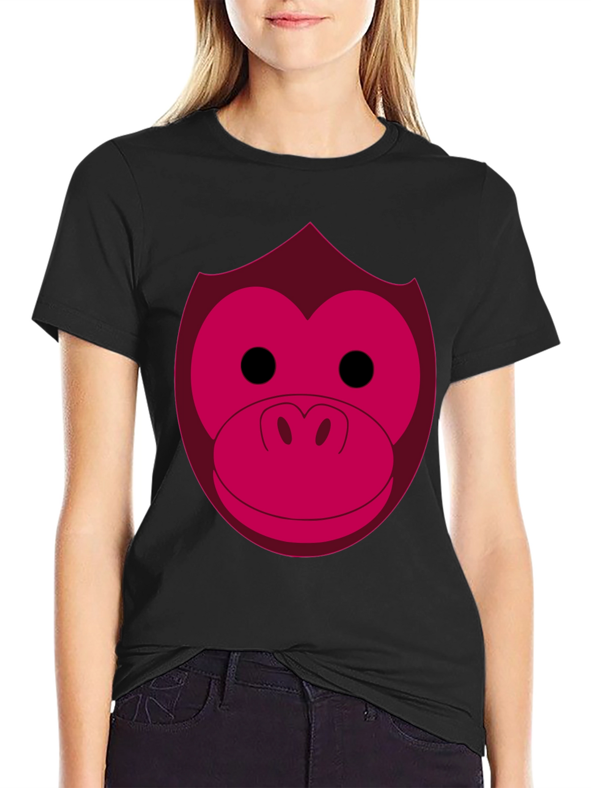 Funny Monkey Face Graphic Tee
