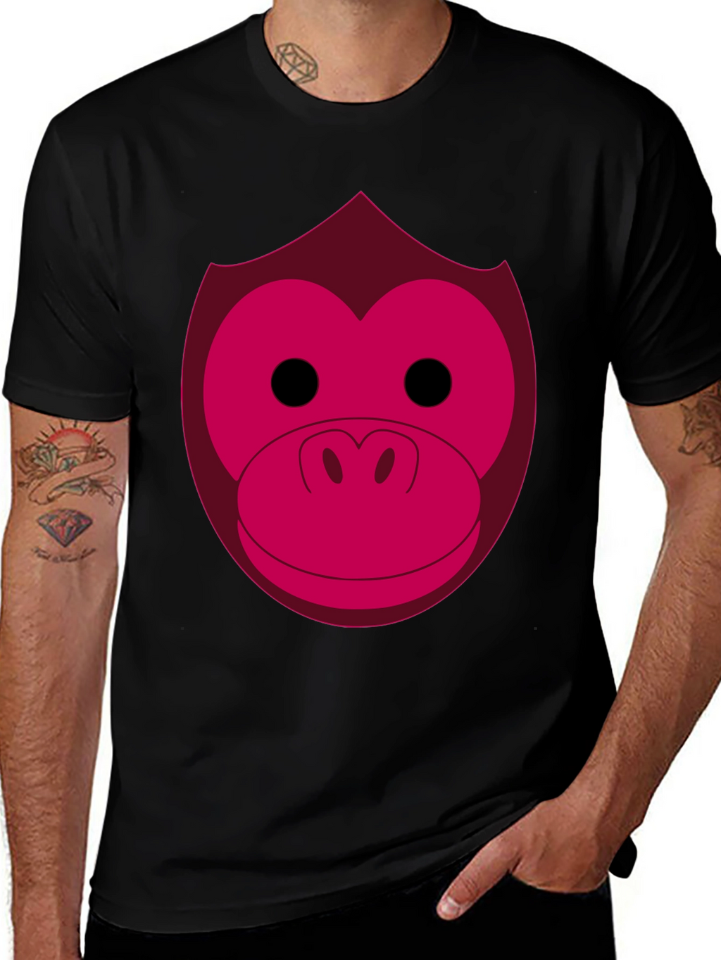 Funny Monkey Face Graphic Tee