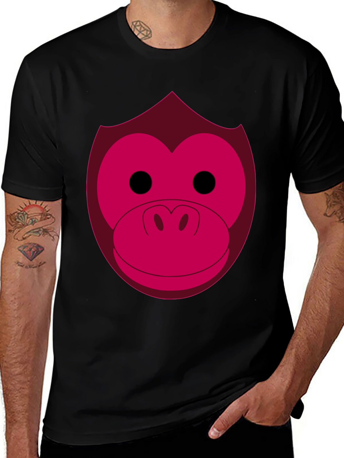 Funny Monkey Face Graphic Tee