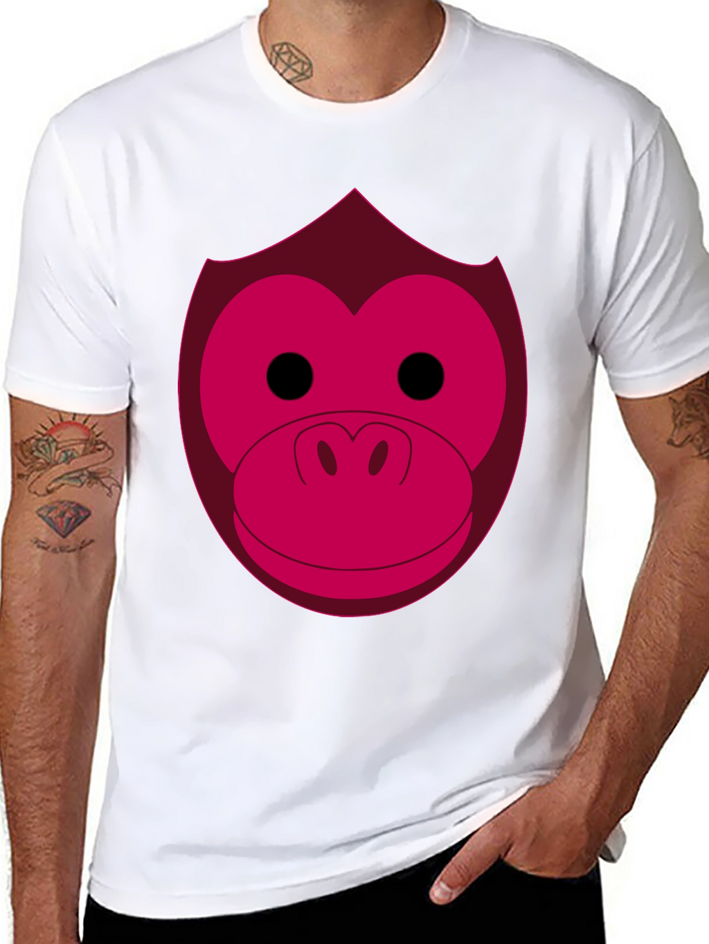 Funny Monkey Face Graphic Tee