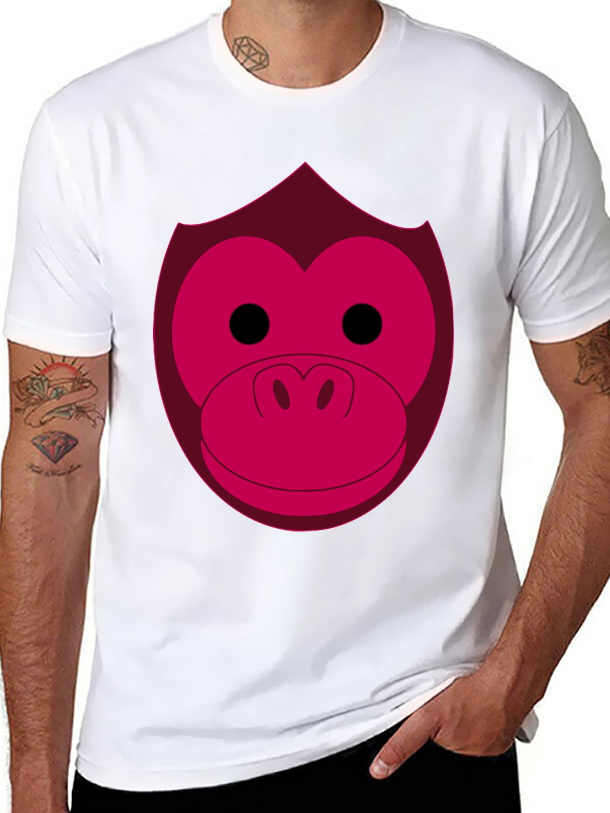 Funny Monkey Face Graphic Tee