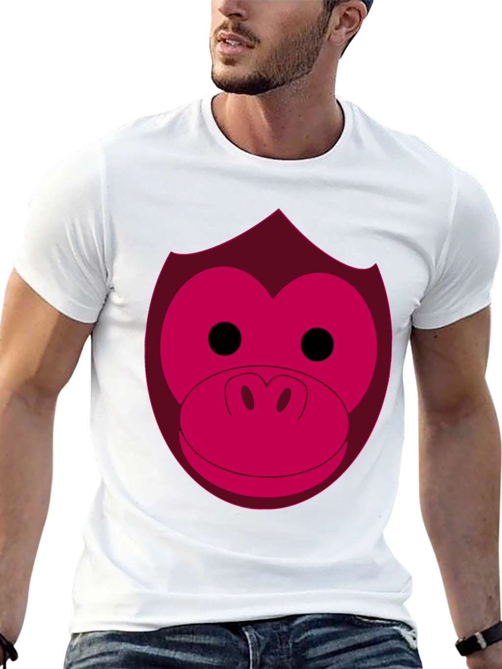 Funny Monkey Face Graphic Tee