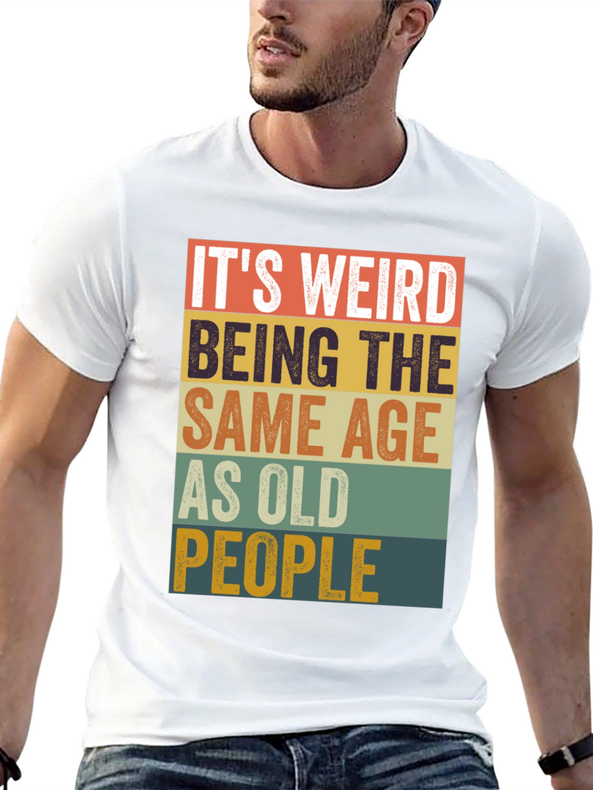 Funny Age Saying Mens Graphic Tee
