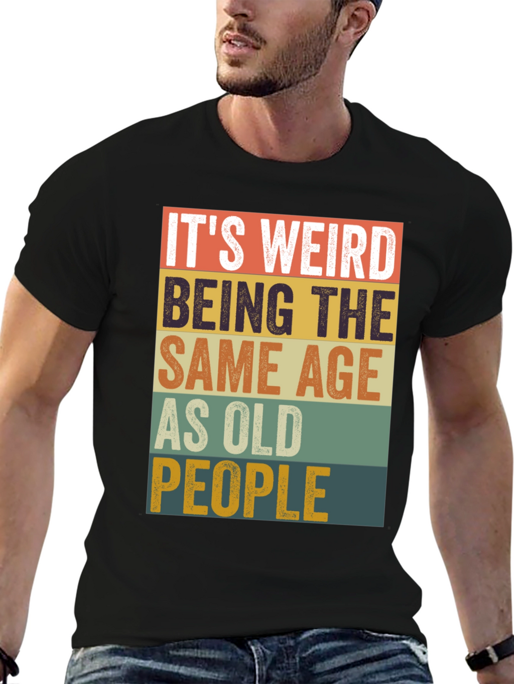 Funny Age Saying Mens Graphic Tee