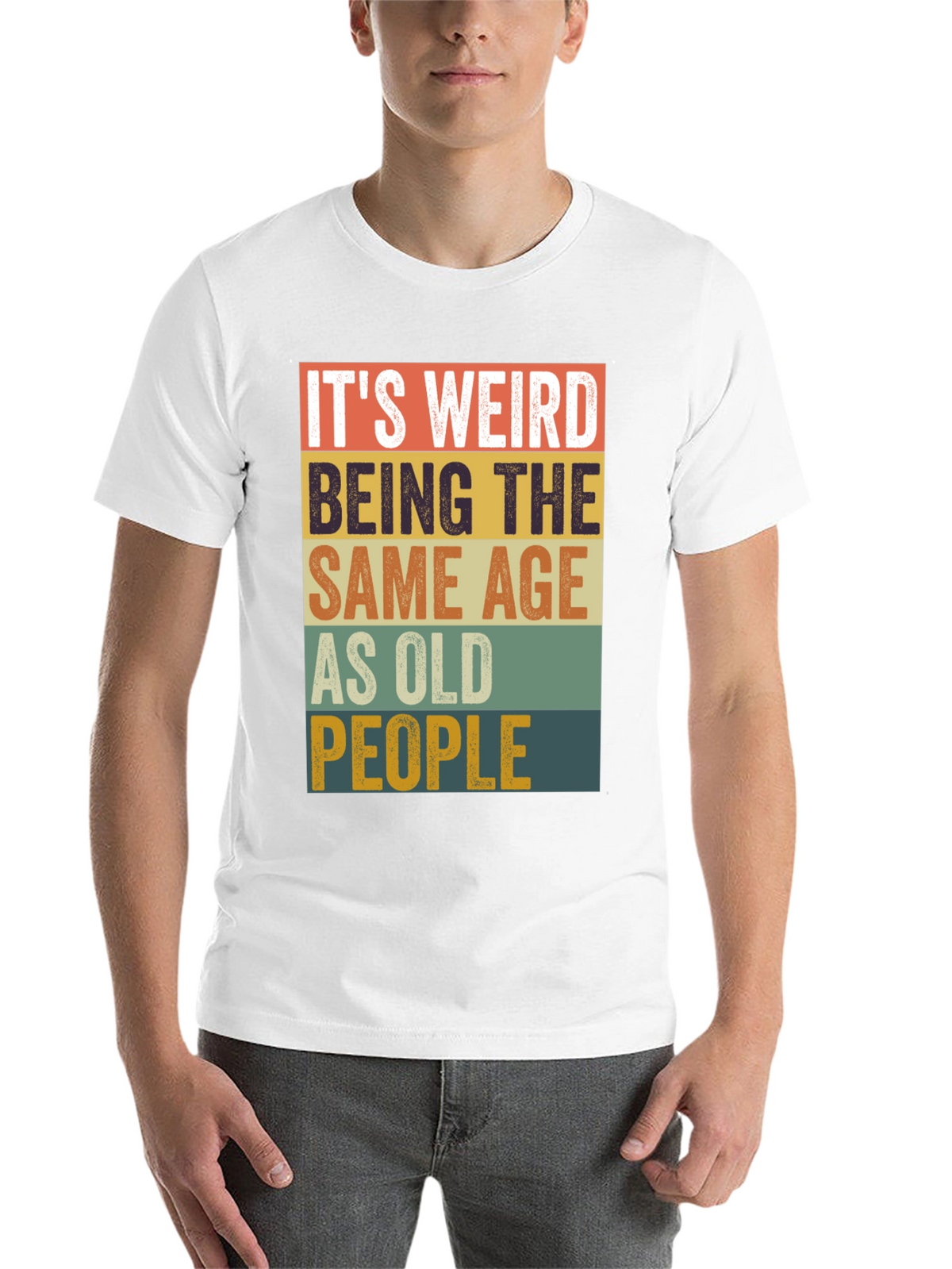 Funny Age Saying Mens Graphic Tee