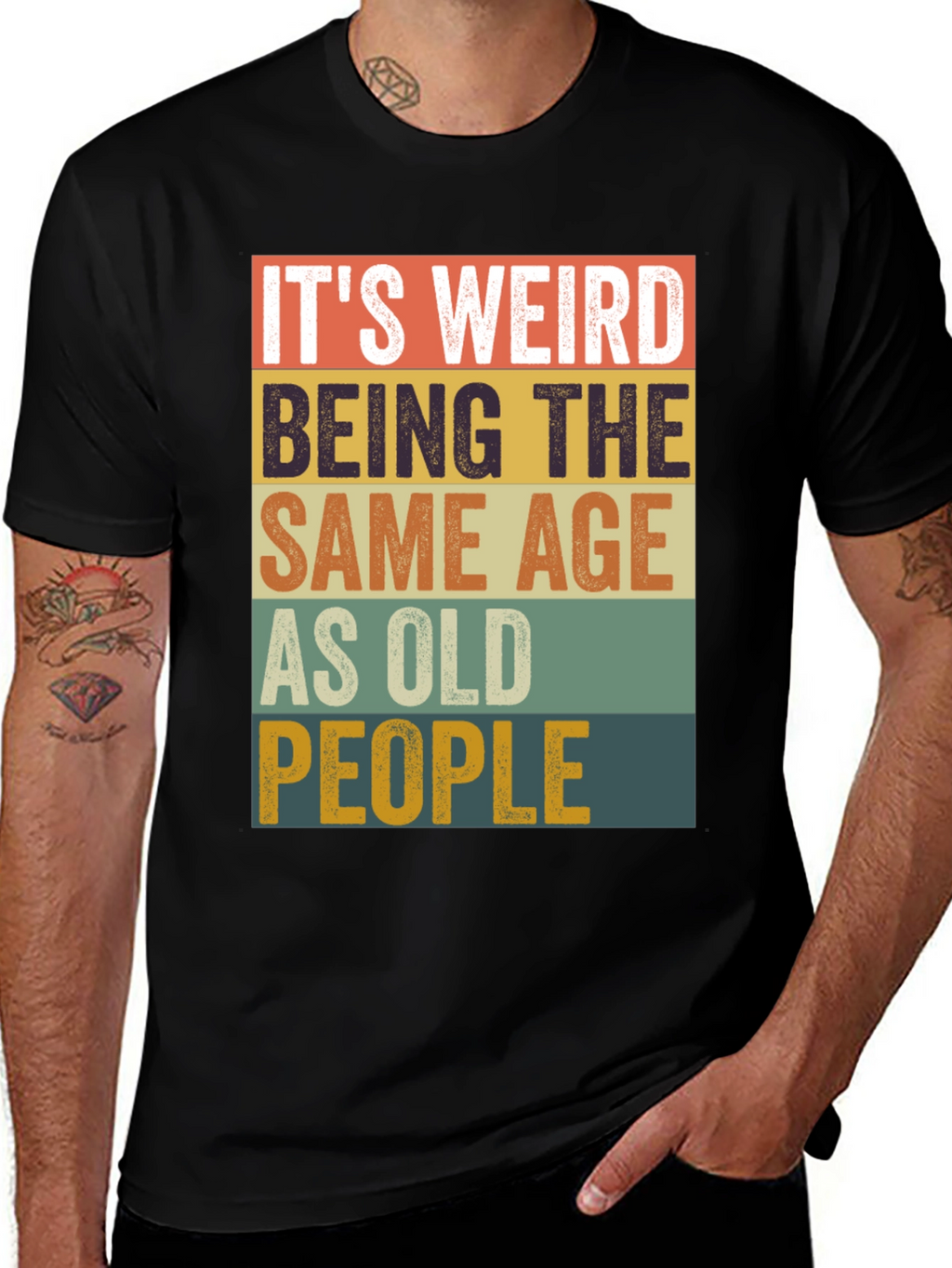 Funny Age Saying Mens Graphic Tee