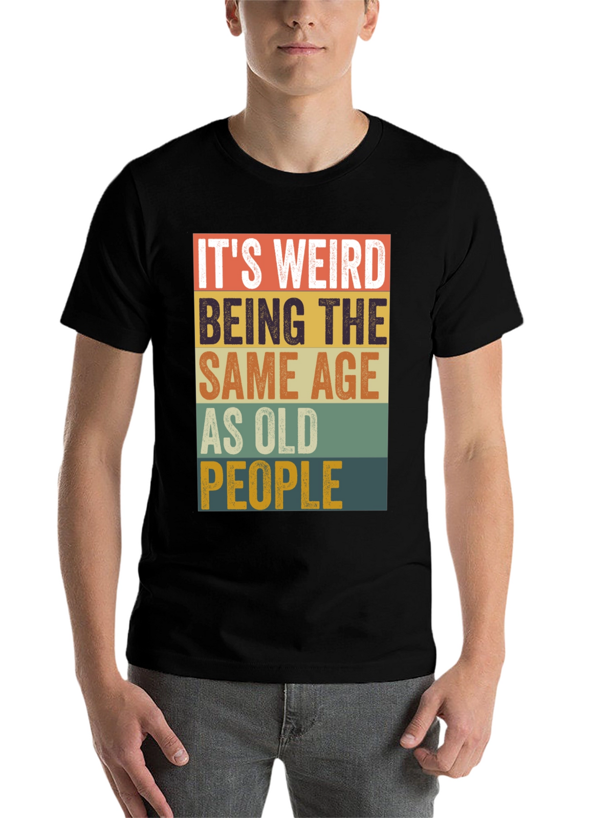 Funny Age Saying Mens Graphic Tee