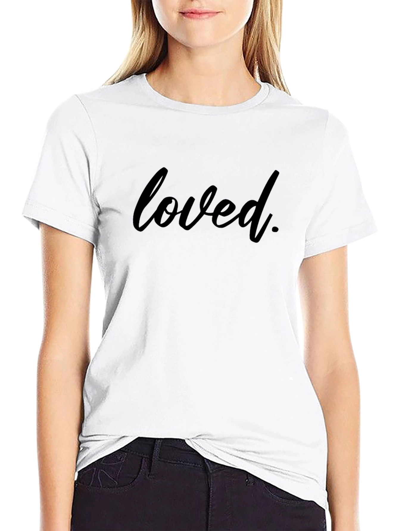 Loved T-Shirt - Casual Black Tee