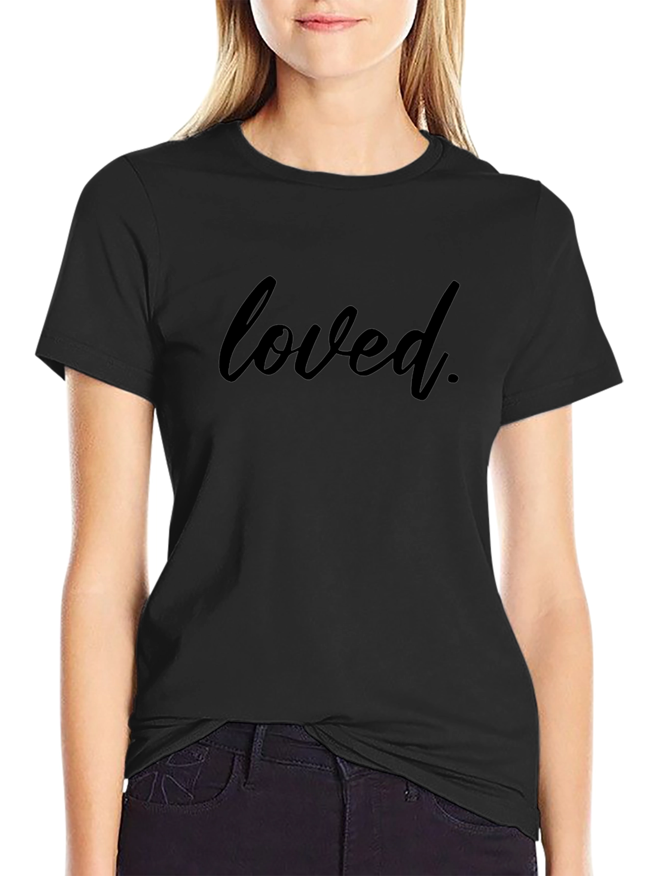 Loved T-Shirt - Casual Black Tee