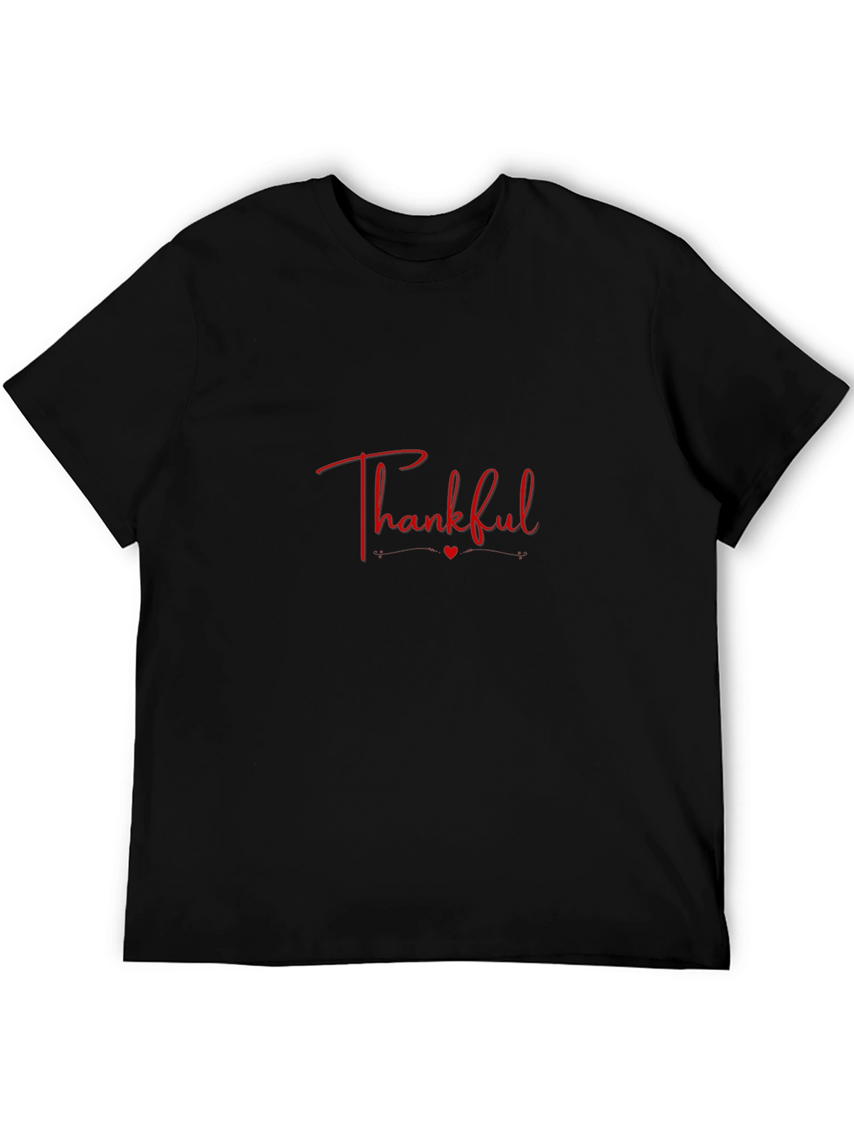 Thankful Graphic Tee - Black Cotton Comfort