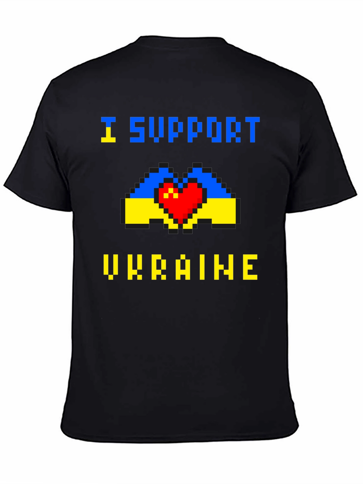 I Support Ukraine Pixel Art T-Shirt