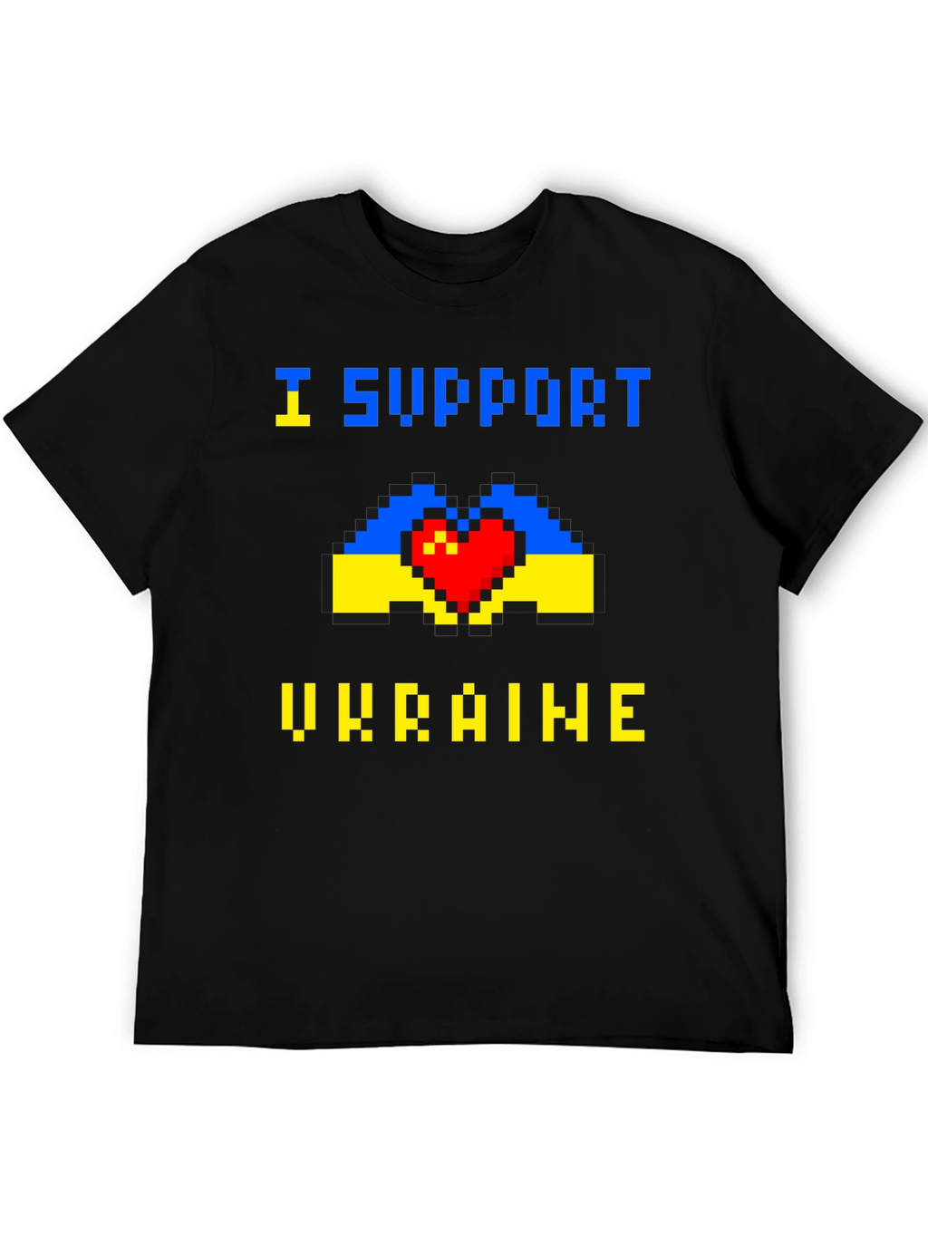 I Support Ukraine Pixel Art T-Shirt