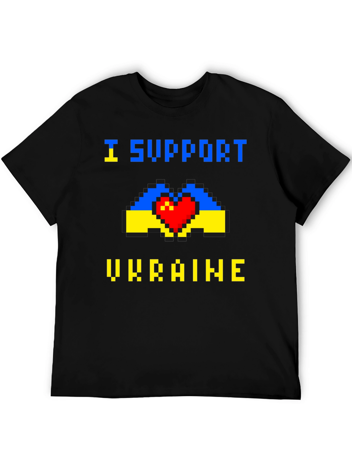 I Support Ukraine Pixel Art T-Shirt