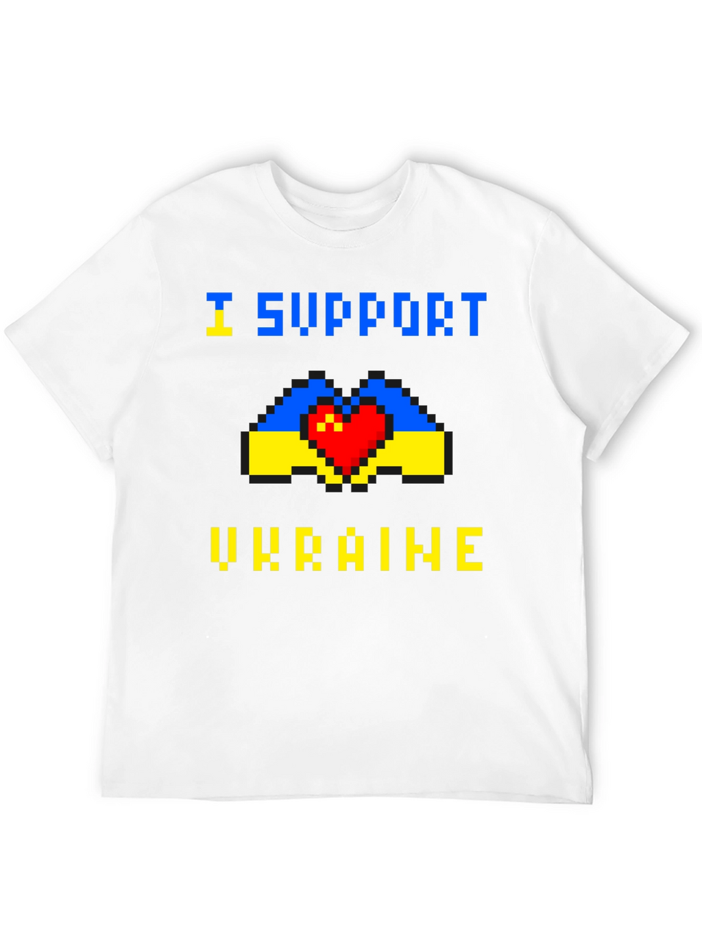 I Support Ukraine Pixel Art T-Shirt