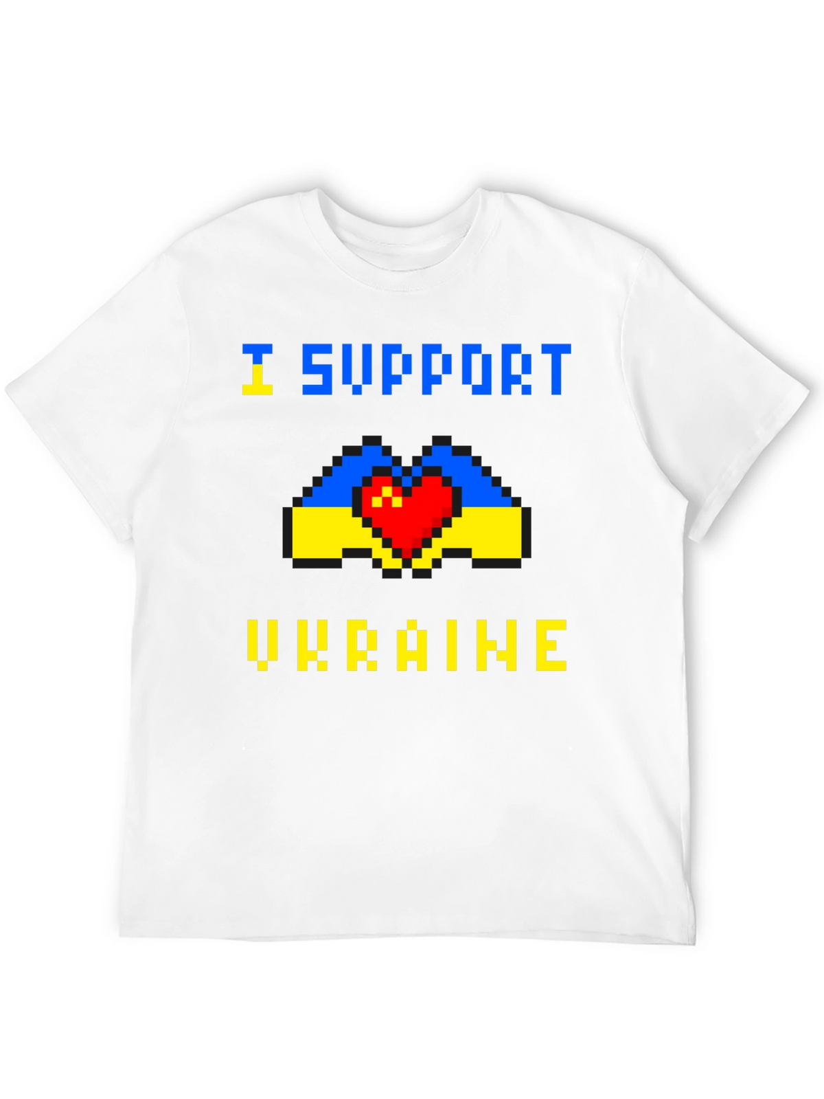 I Support Ukraine Pixel Art T-Shirt