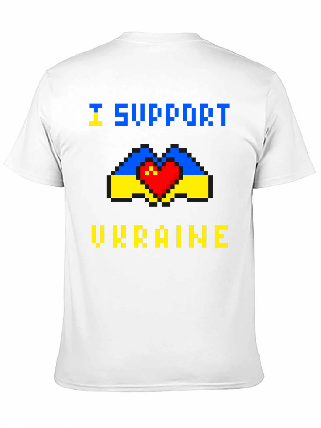 I Support Ukraine Pixel Art T-Shirt