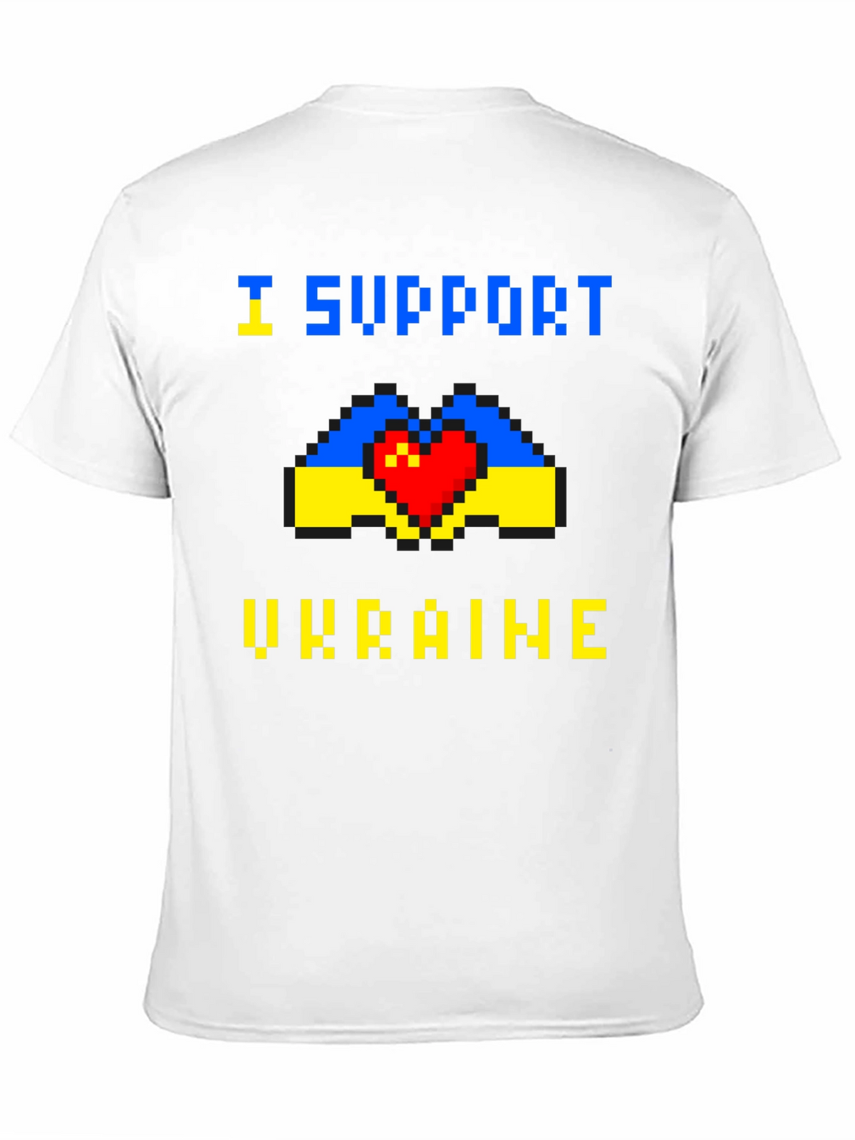 I Support Ukraine Pixel Art T-Shirt