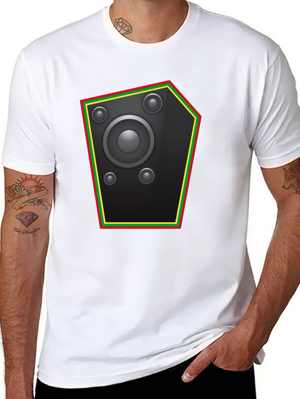 Speaker Graphic Black T-Shirt