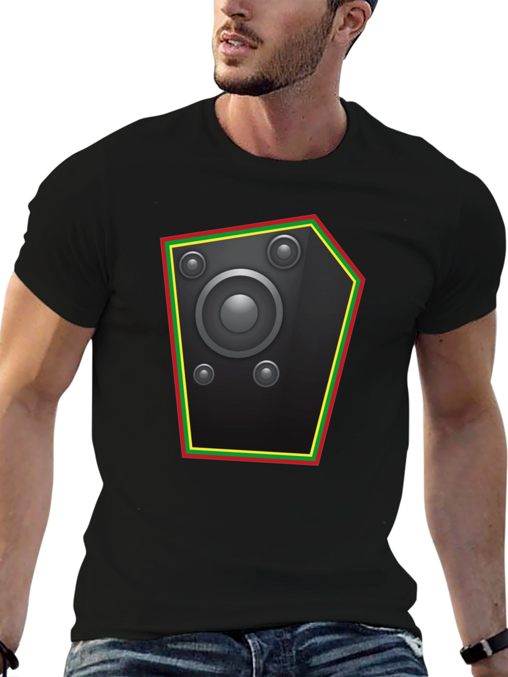 Speaker Graphic Black T-Shirt