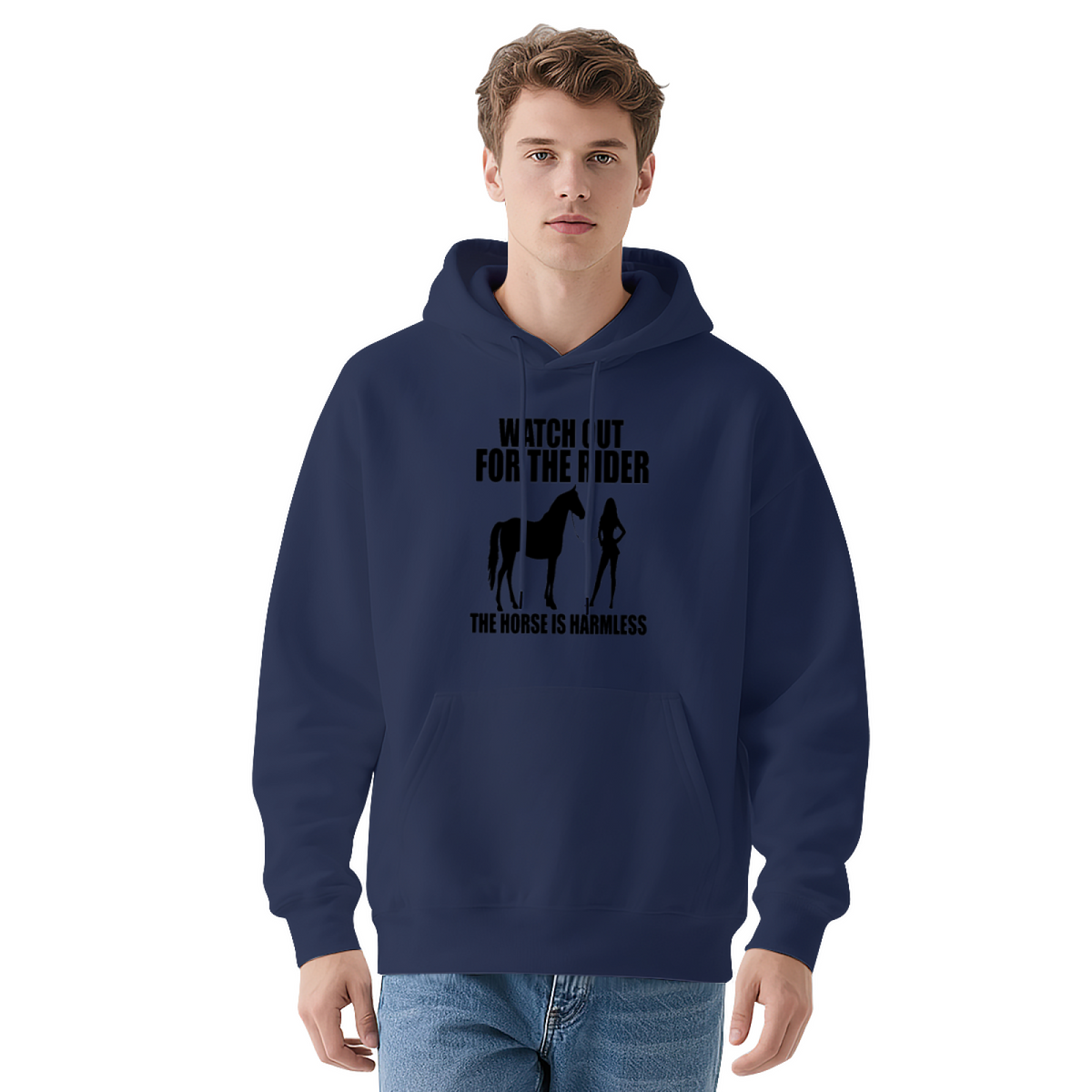 Equestrian Graphic Pullover - "WATCH OUT FOR THE RIDER"