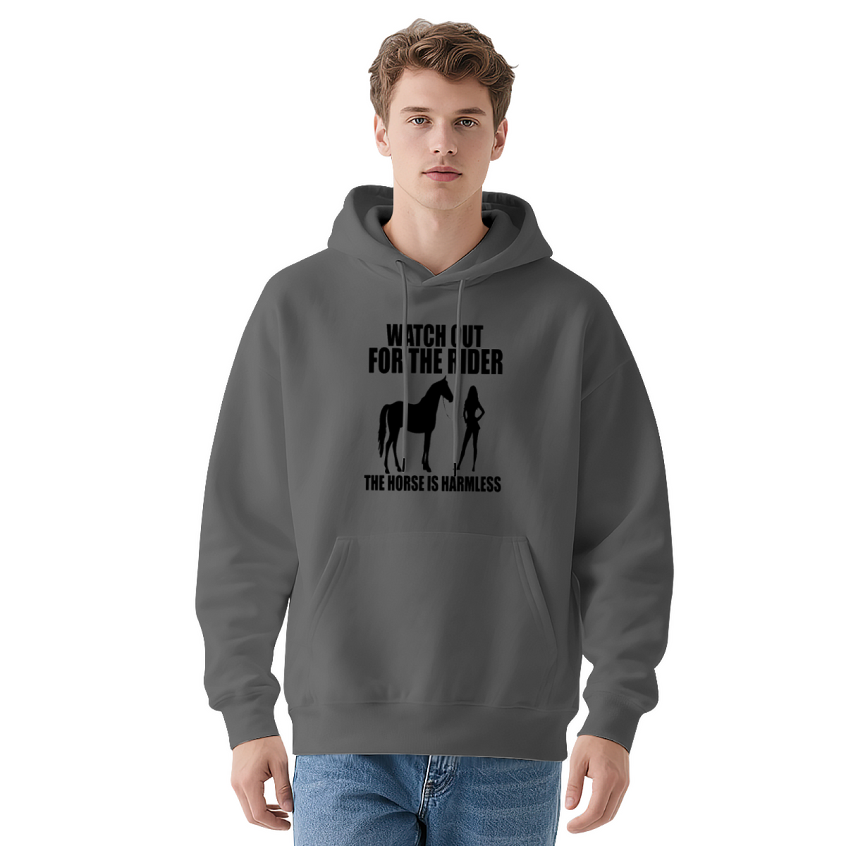 Equestrian Graphic Pullover - "WATCH OUT FOR THE RIDER"
