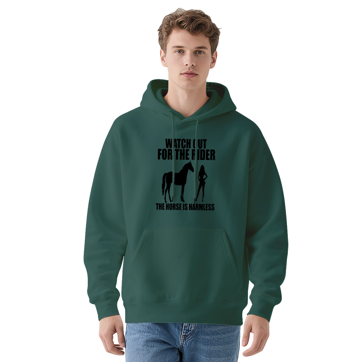Equestrian Graphic Pullover - "WATCH OUT FOR THE RIDER"