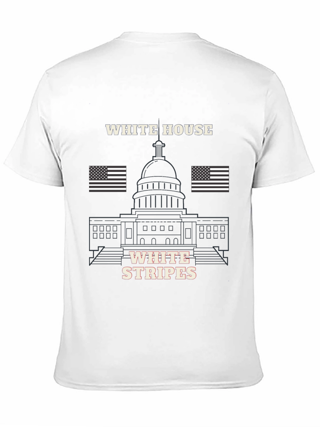 White House Stripes Graphic T-Shirt