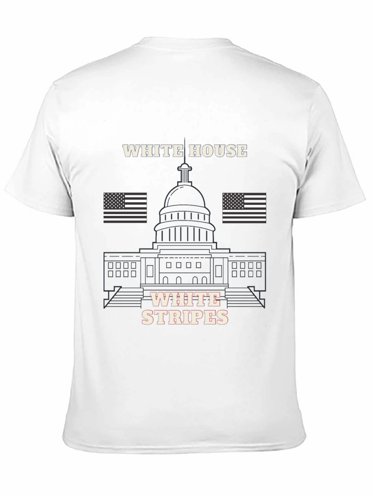 White House Stripes Graphic T-Shirt