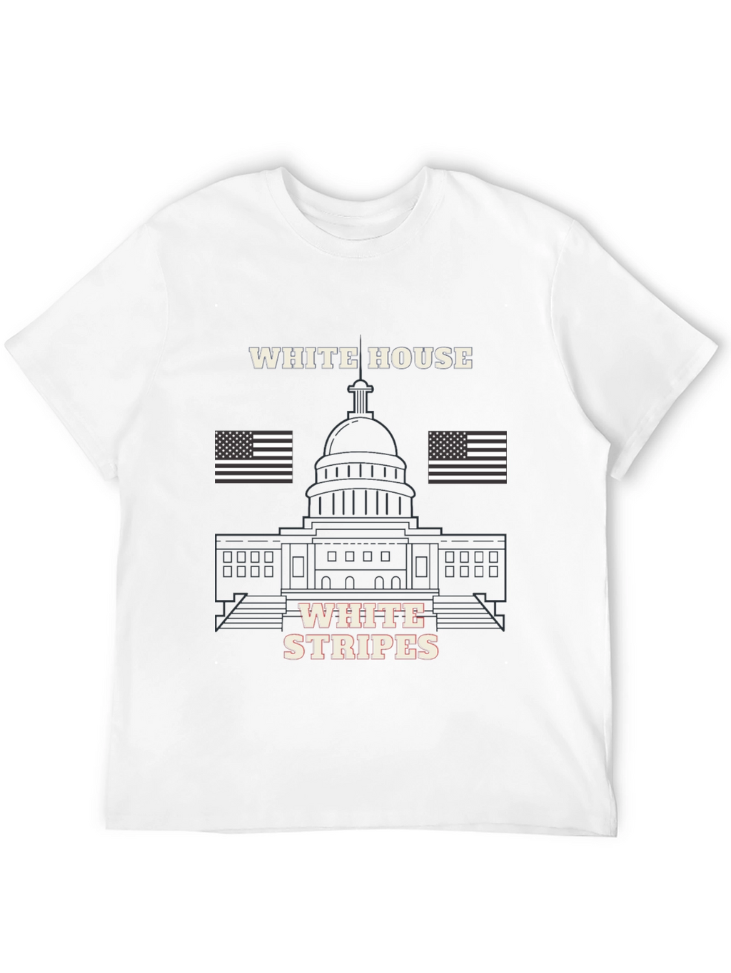 White House Stripes Graphic T-Shirt