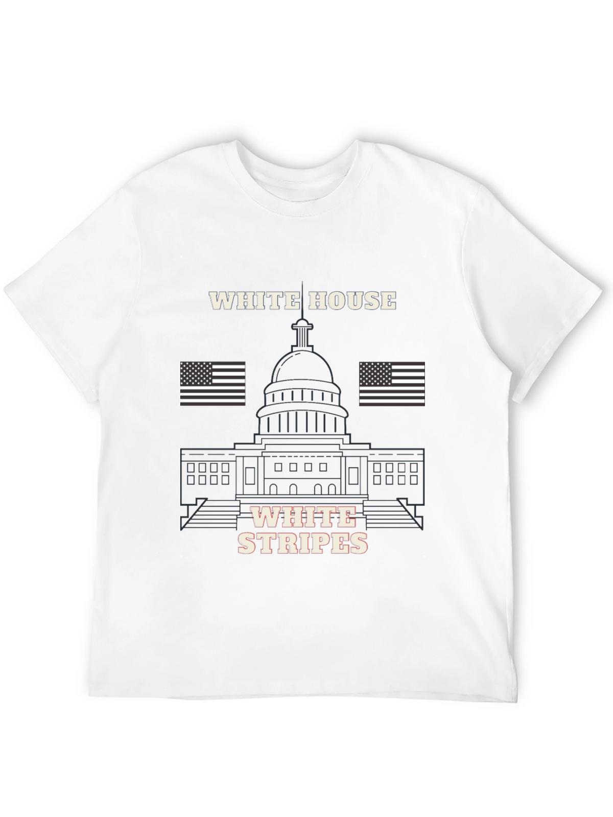 White House Stripes Graphic T-Shirt