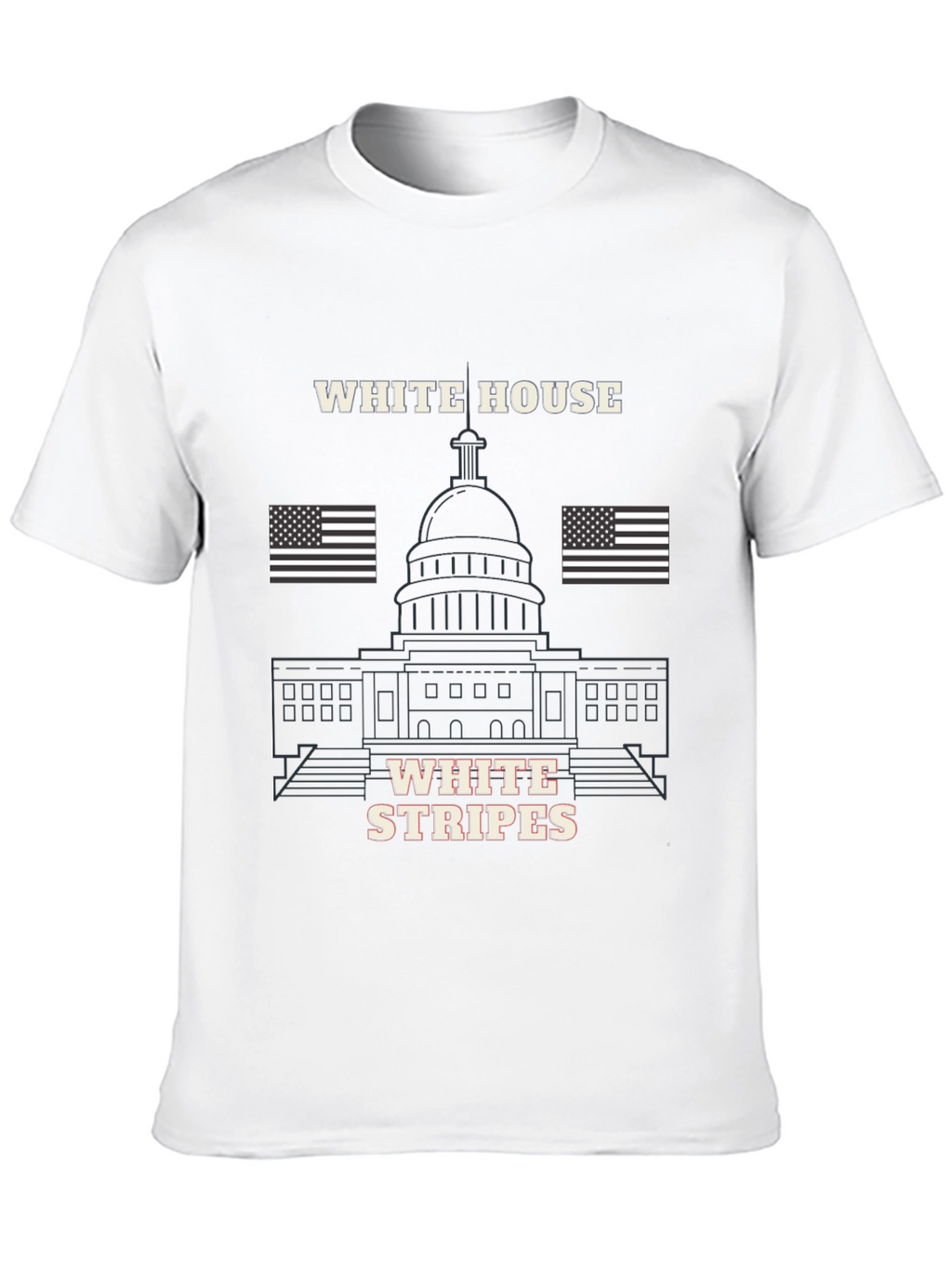 White House Stripes Graphic T-Shirt