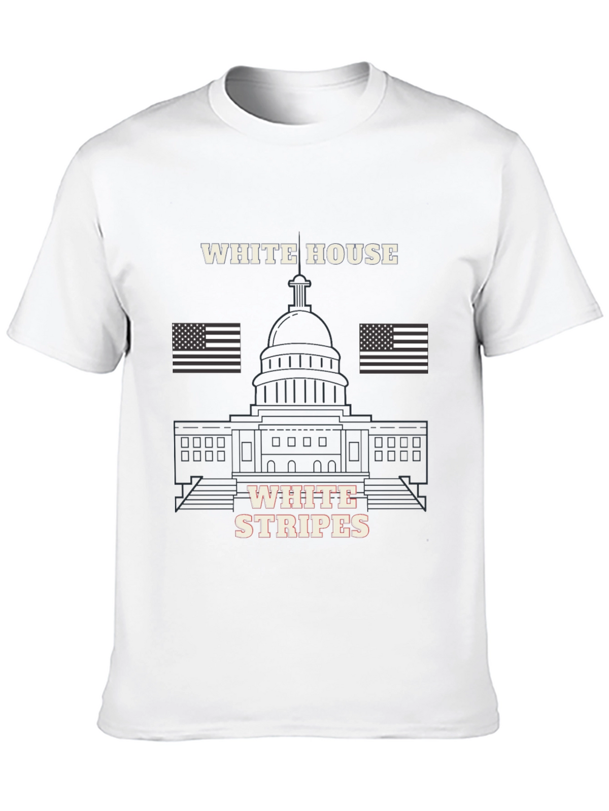 White House Stripes Graphic T-Shirt