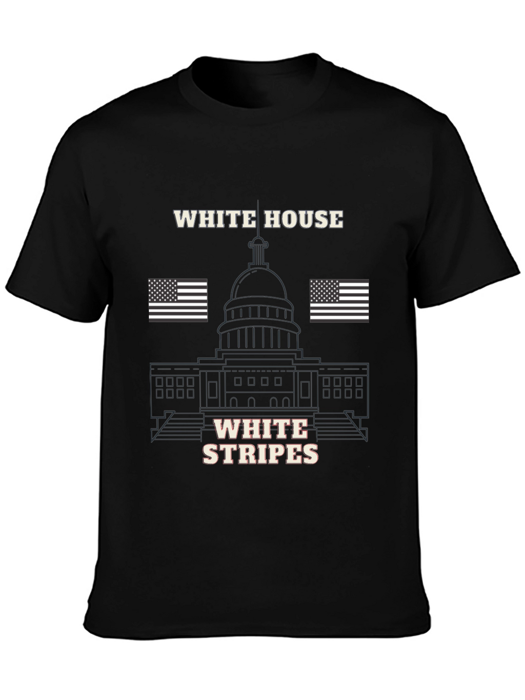 White House Stripes Graphic T-Shirt