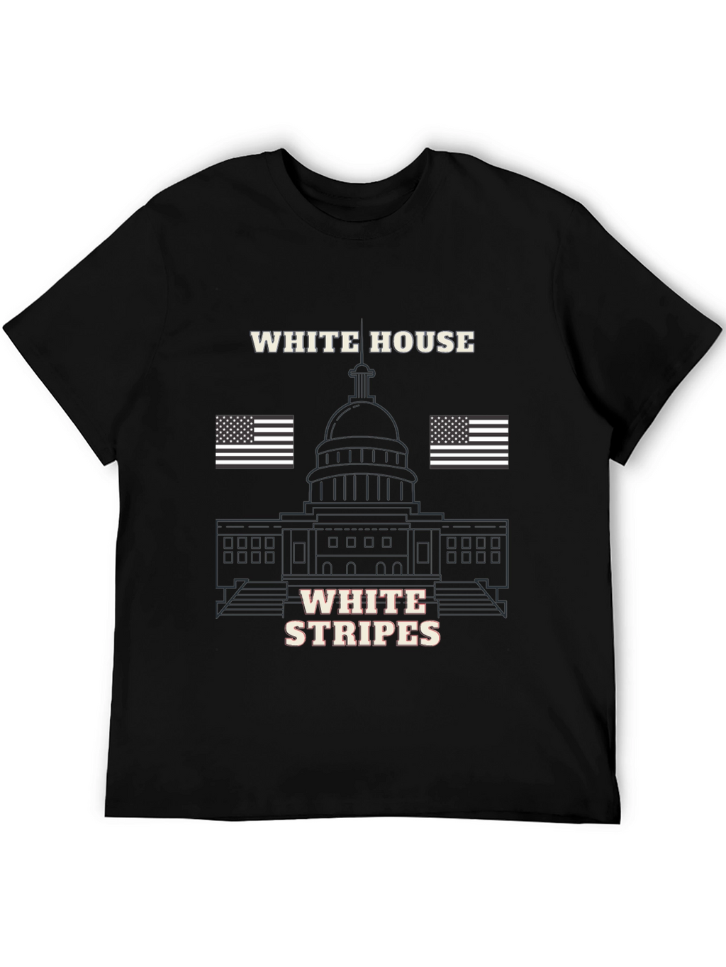 White House Stripes Graphic T-Shirt