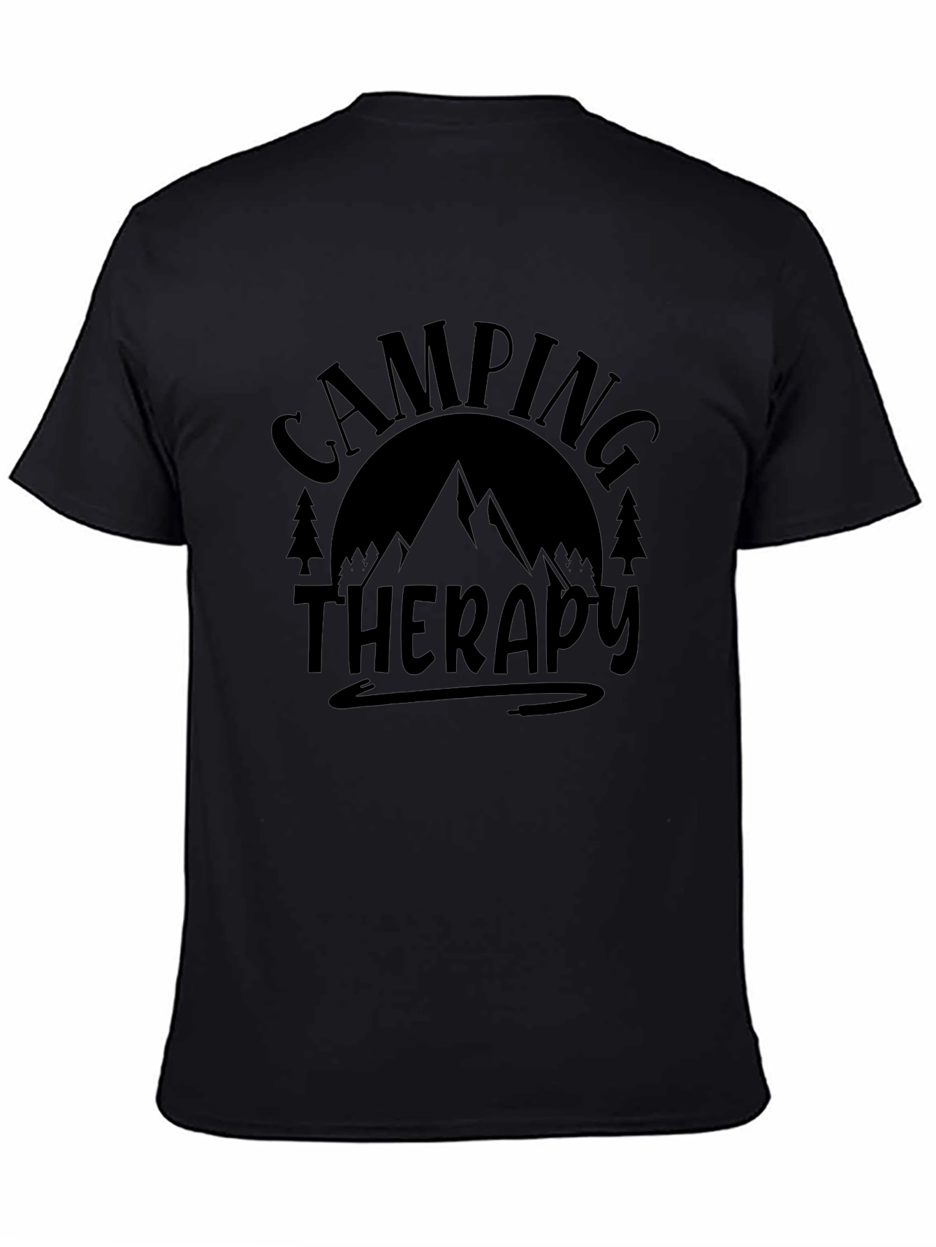Camping Therapy Black Graphic Tee